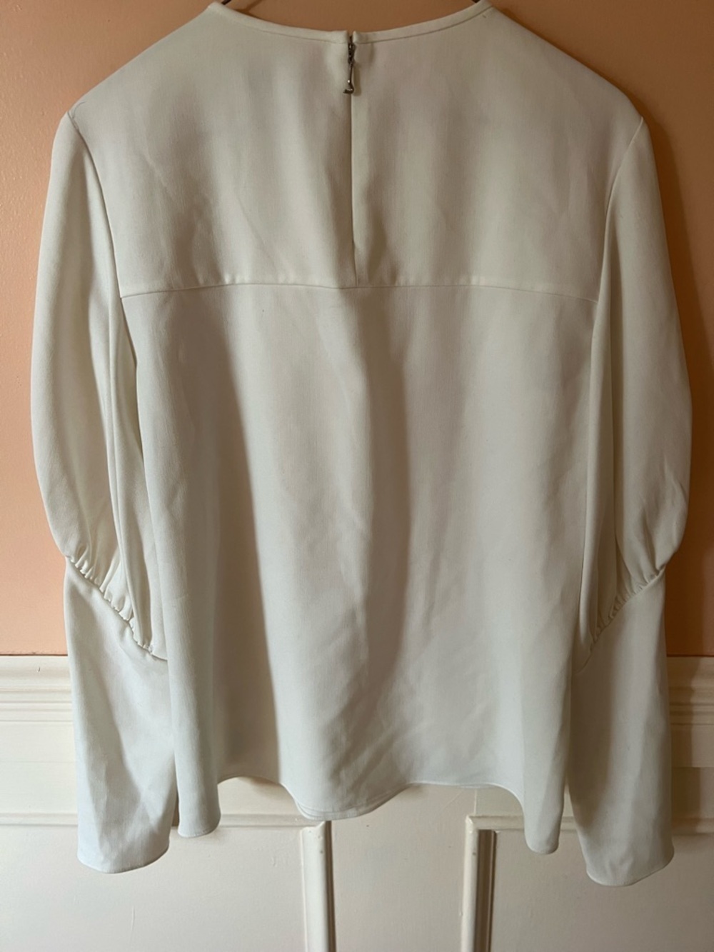 Tibi ssense revolve Minimalist white Draped blouse chic modern scandi runway 2 - Picture 6 of 9